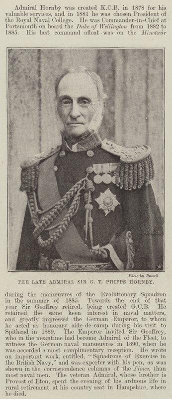 Der verstorbene Admiral Sir G T Phipps Hornby von English Photographer
