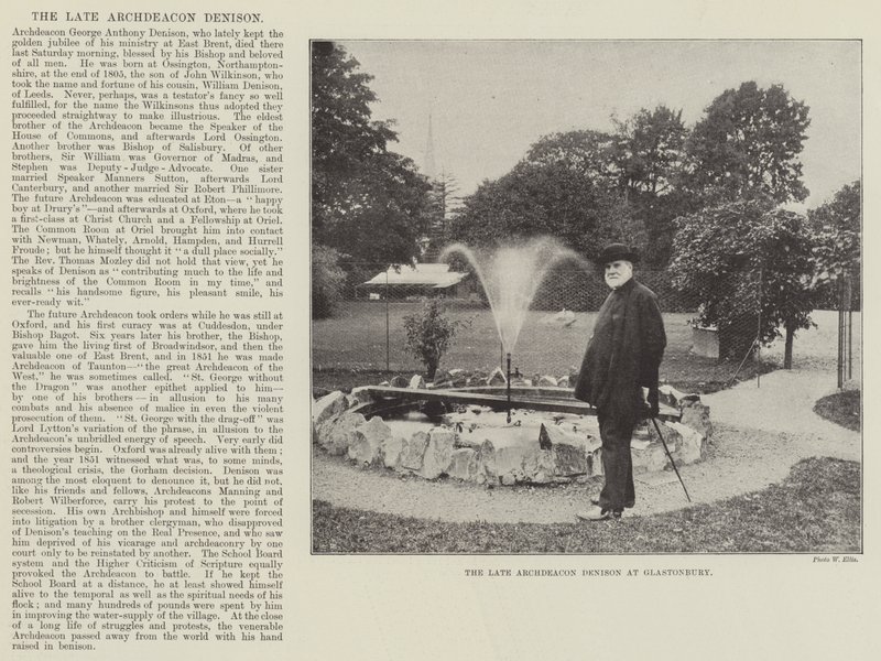 Der verstorbene Erzdiakon Denison in Glastonbury von English Photographer