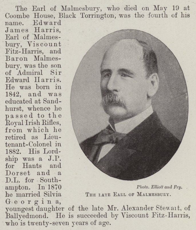 Der verstorbene Earl von Malmesbury von English Photographer