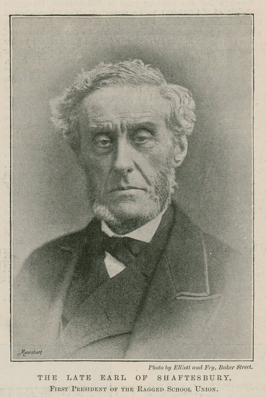 Der verstorbene Earl of Shaftesbury, erster Präsident der Ragged School Union von English Photographer
