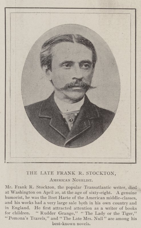 Der verstorbene Frank R. Stockton, amerikanischer Schriftsteller von English Photographer