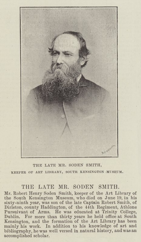 Der verstorbene Herr Soden Smith, Leiter der Kunstbibliothek, South Kensington Museum von English Photographer