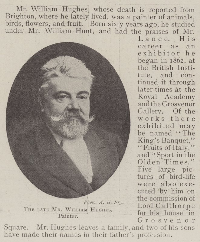 Der verstorbene Herr William Hughes, Maler von English Photographer