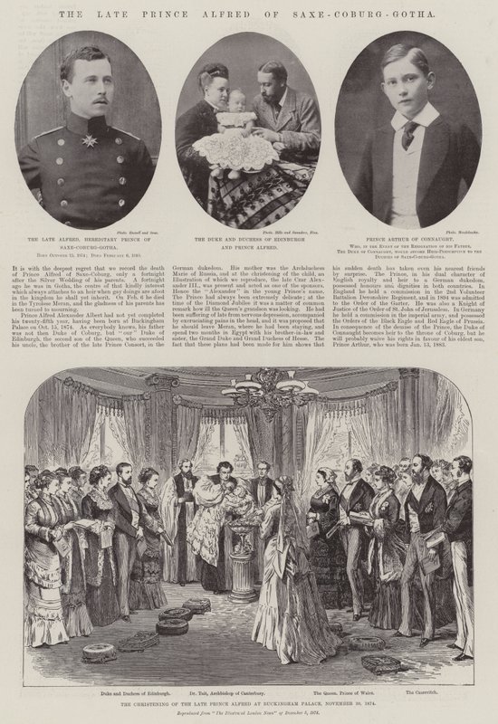 Der verstorbene Prinz Alfred von Sachsen-Coburg-Gotha von English Photographer