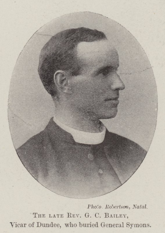 Der verstorbene Reverend G C Bailey, Pfarrer von Dundee, der General Symons beerdigte von English Photographer