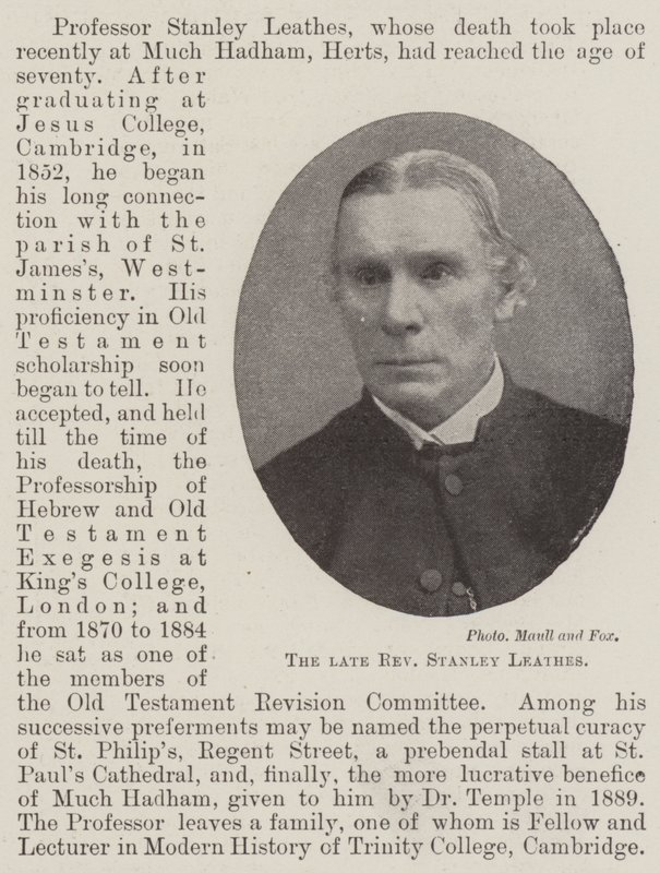 Der verstorbene Reverend Stanley Leathes von English Photographer
