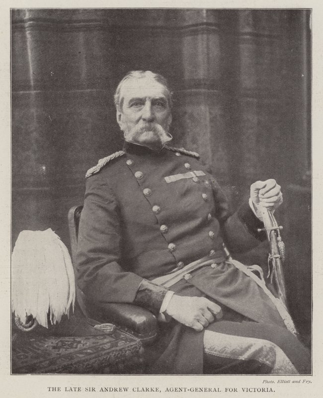Der verstorbene Sir Andrew Clarke, Generalagent für Victoria von English Photographer