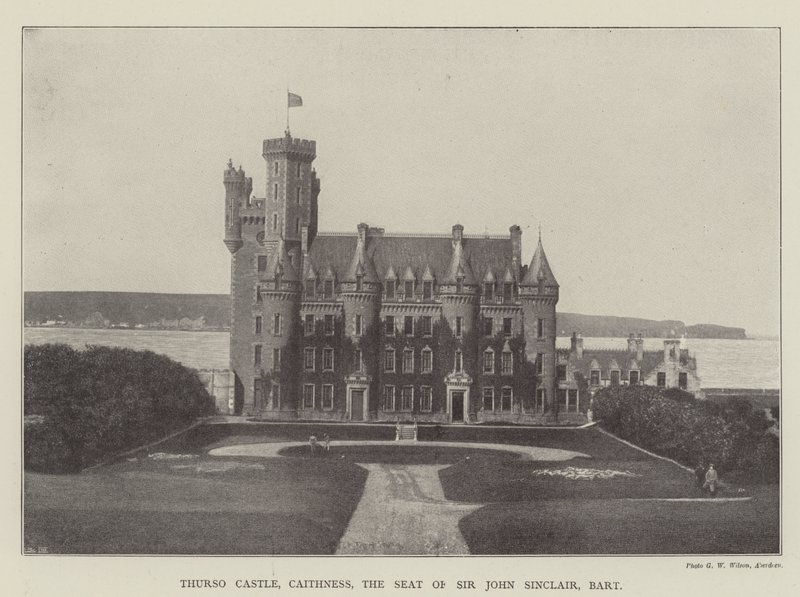 Thurso Castle, Caithness, der Sitz von Sir John Sinclair, Baronet von English Photographer