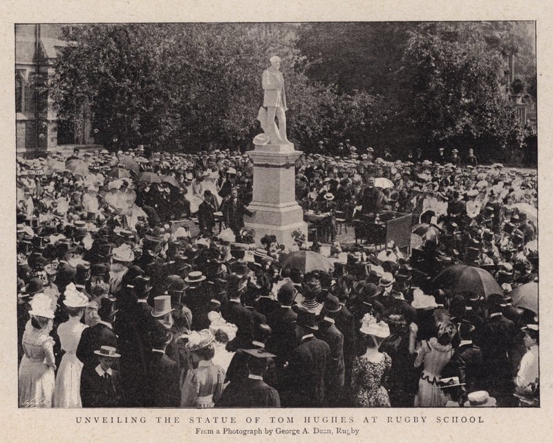 Enthüllung der Statue von Tom Hughes an der Rugby School von English Photographer