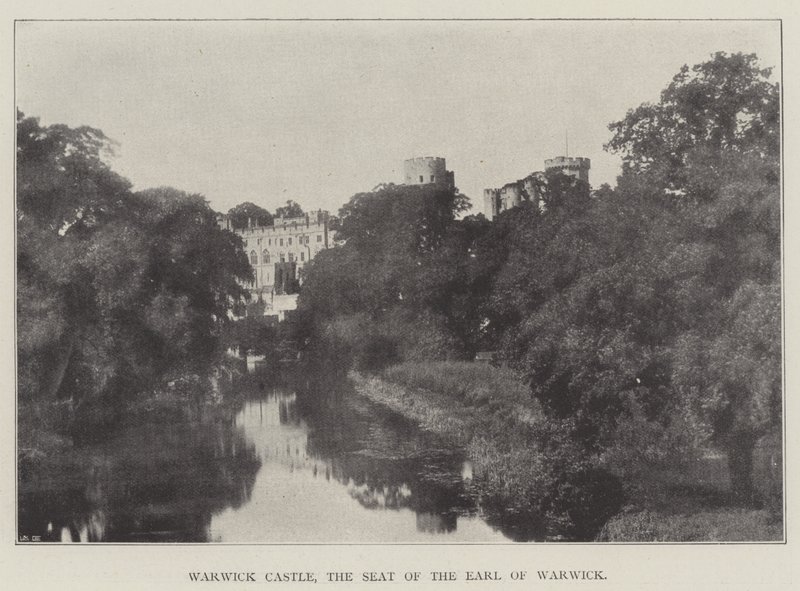 Warwick Castle, der Sitz des Earl of Warwick von English Photographer