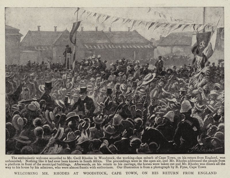 Begrüßung von Mr. Rhodes in Woodstock, Kapstadt, bei seiner Rückkehr aus England von English Photographer