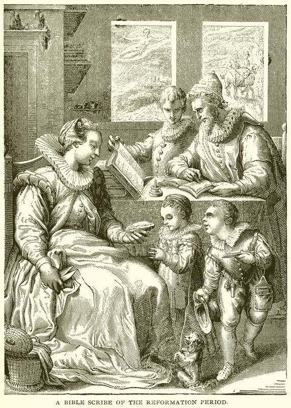 Ein Bibelschreiber der Reformationszeit von English School