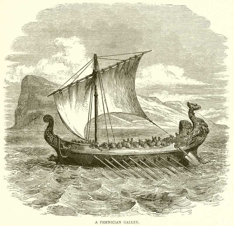 Eine phönizische Galeere von English School