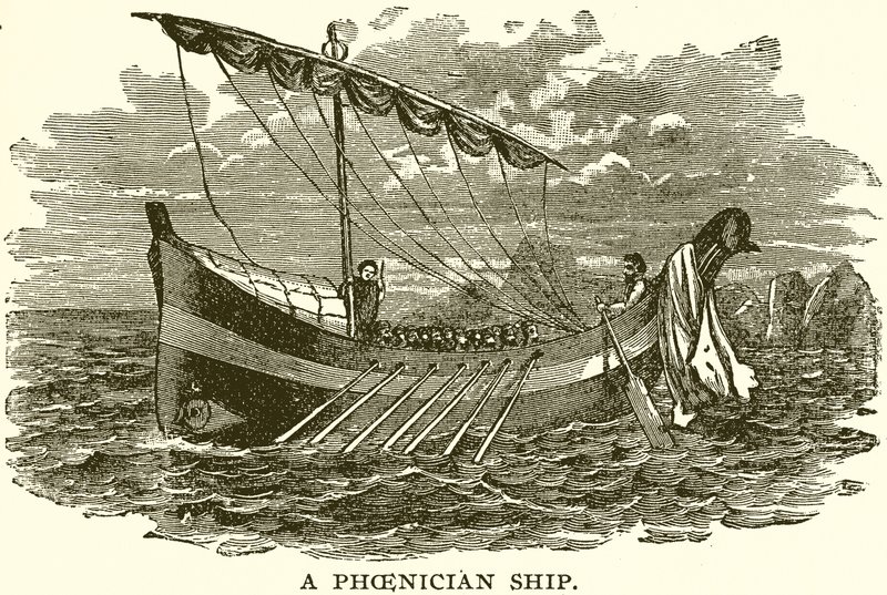 Ein phönizisches Schiff von English School