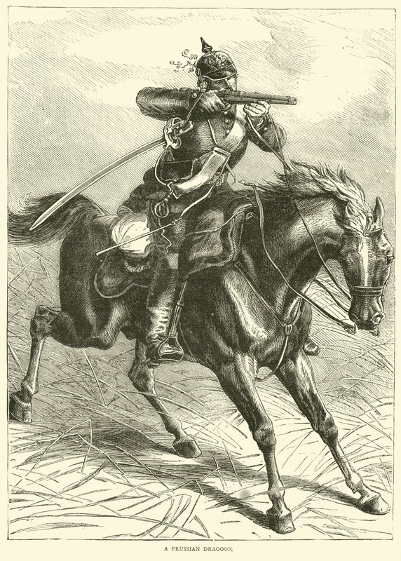 Ein preußischer Dragoner, September 1870 von English School