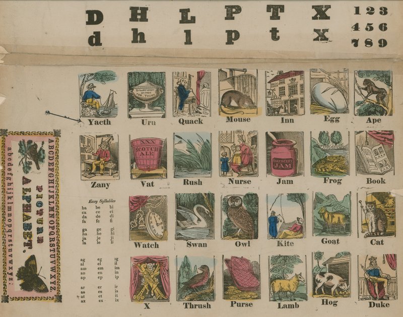 A bis Z Alphabet, um 1800 von English School