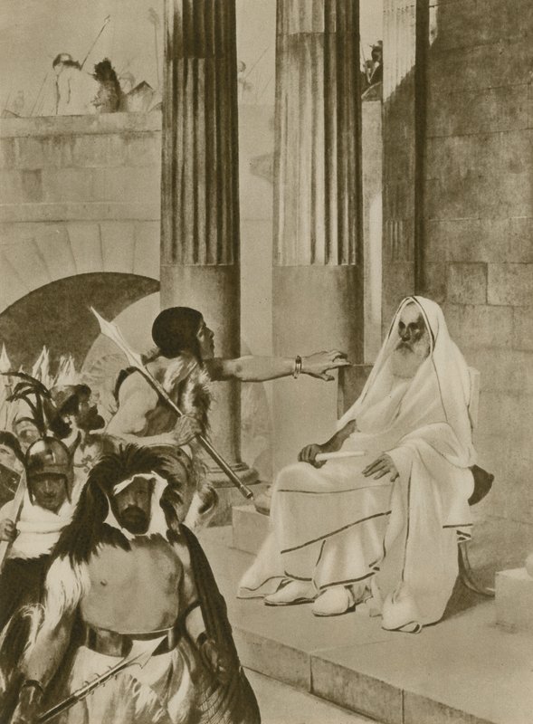 Eine tragische Szene im antiken Rom (Gravur) von English School