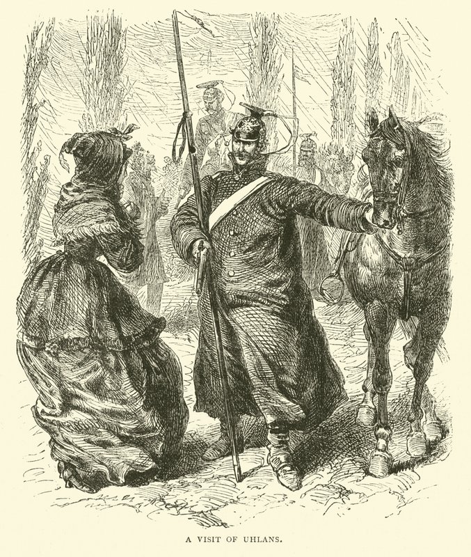 Ein Besuch der Ulanen, März 1871 von English School
