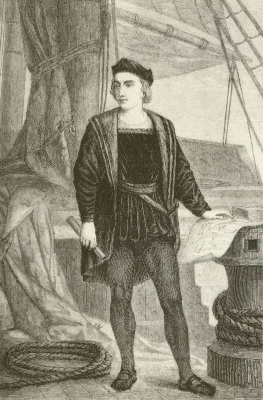 Ein junger Christoph Kolumbus (1451-1506), genuesischer Entdecker von English School