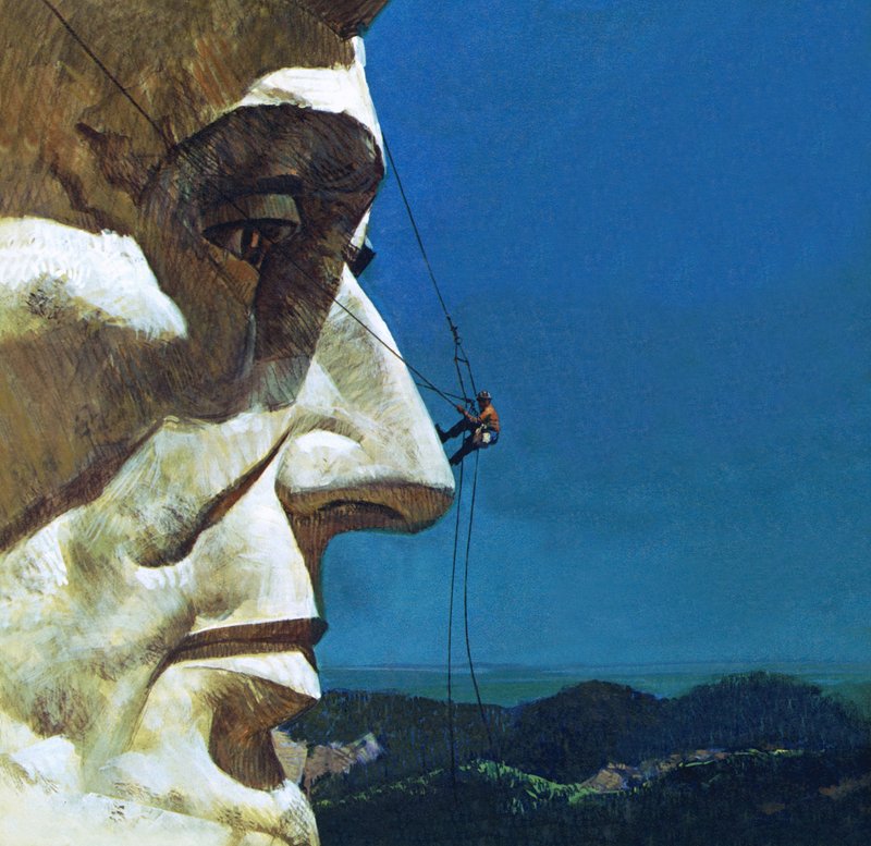 Abraham Lincolns Nase am Mount Rushmore National Memorial von English School