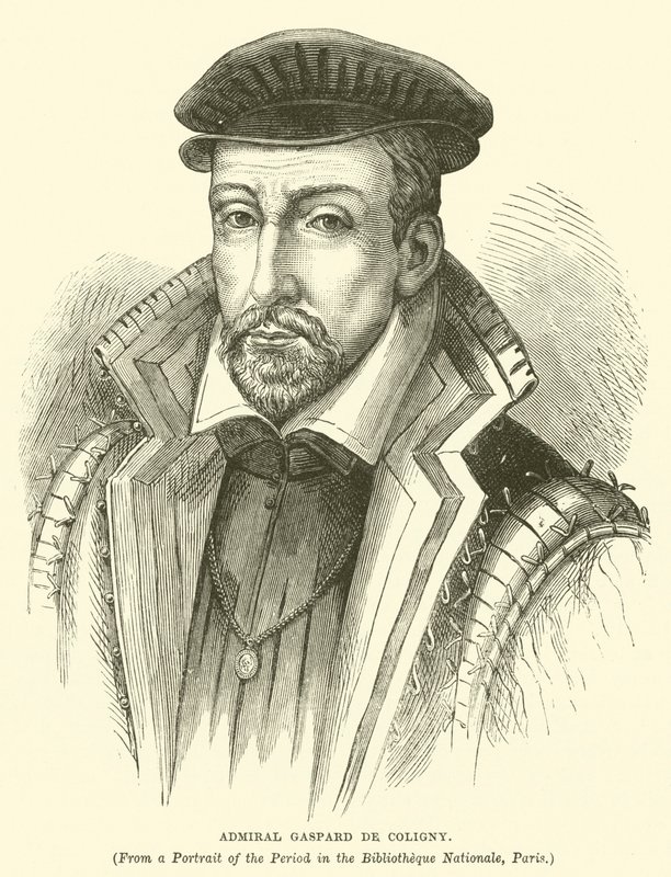 Admiral Gaspard de Coligny (Gravur) von English School