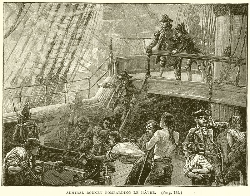 Admiral Rodney bombardiert Le Havre von English School