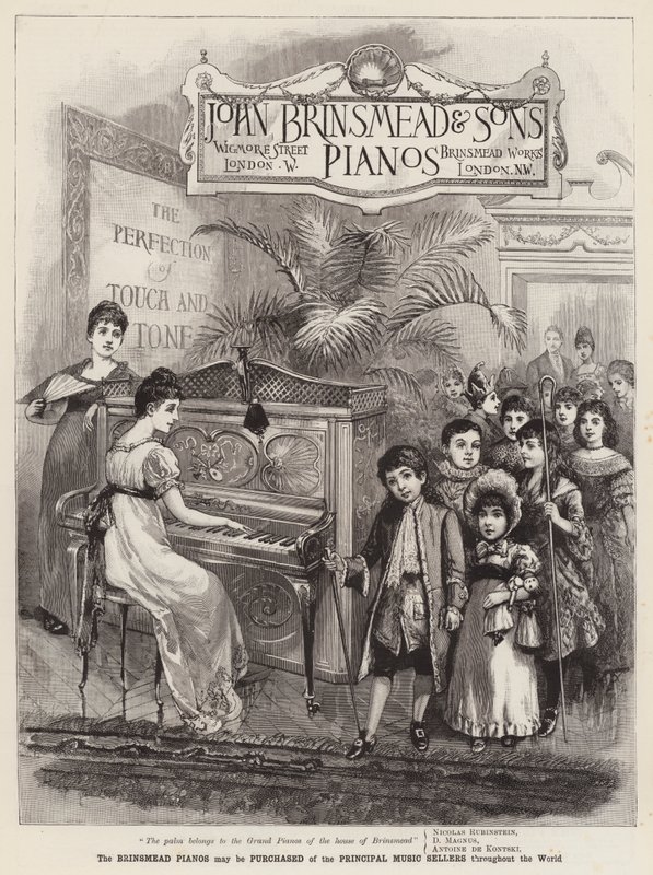 Werbung, Brinsmead Pianos von English School