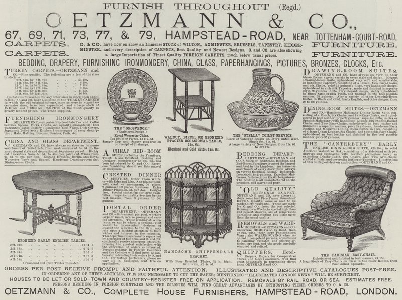 Anzeige, Oetzmann und Company (Gravur) von English School