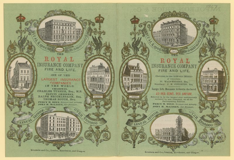 Anzeige für die Royal Insurance Company von English School