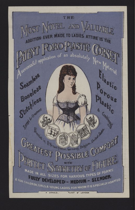 Werbung für das patentierte Poro-Plastic-Korsett von English School