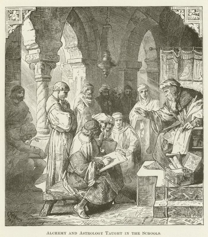 Alchemie und Astrologie in den Schulen gelehrt von English School