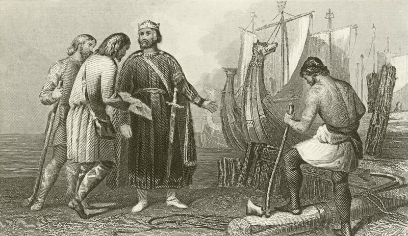 Alfred der Große baut die erste englische Flotte von English School