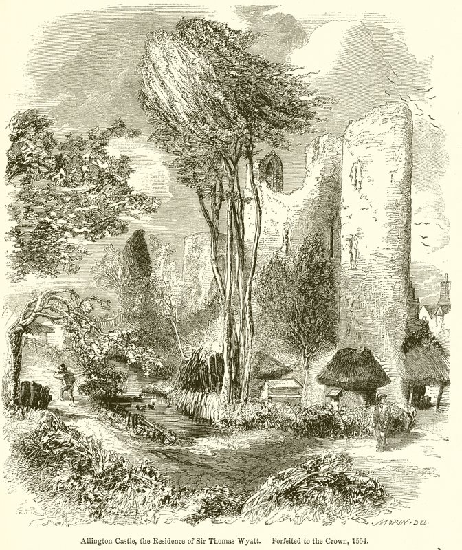 Allington Castle, die Residenz von Sir Thomas Wyatt. 1554 an die Krone verfallen von English School