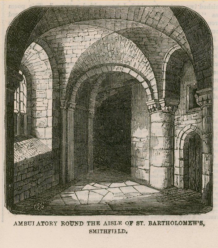 Ambulatorium um das Kirchenschiff von St. Bartholomäus von English School
