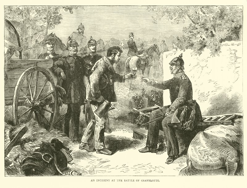 Ein Vorfall in der Schlacht von Gravelotte, August 1870 von English School