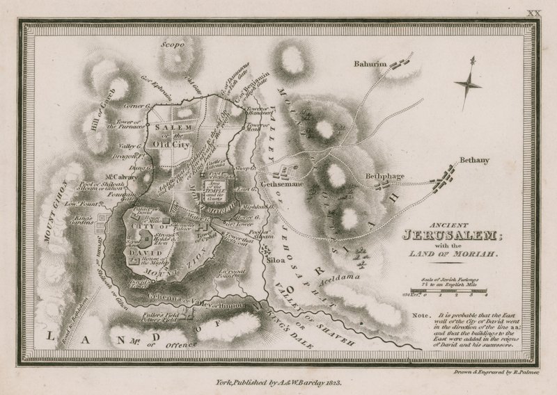 Antikes Jerusalem; mit dem Land Moriah von English School