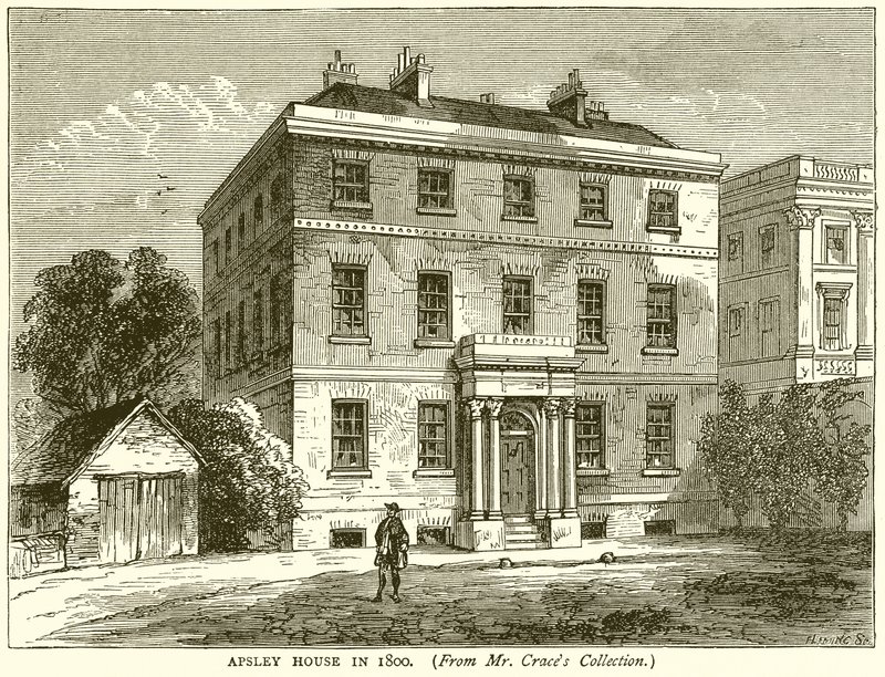 Apsley House im Jahr 1800 von English School