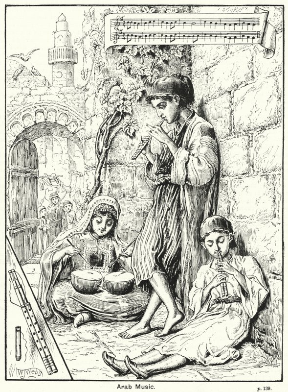 Arabische Musik (Gravur) von English School