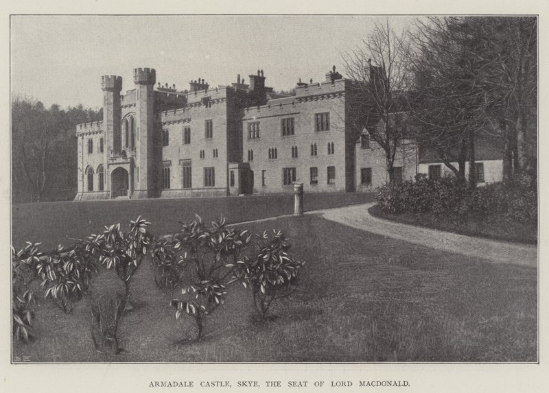 Armadale Castle, Skye, der Sitz von Lord Macdonald von English School