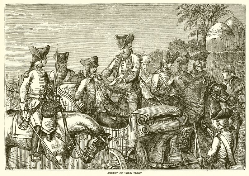 Verhaftung von Lord Pigot (1776) von English School