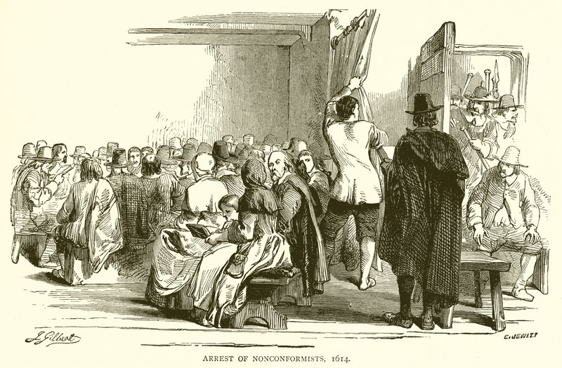 Verhaftung von Nonkonformisten, 1614 von English School