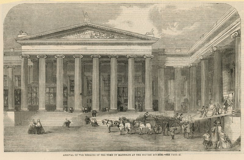 Ankunft der Überreste des Grabmals von Mausolos von English School