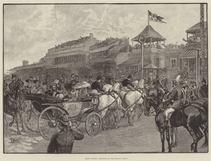 Ascot-Rennen, Ankunft der königlichen Gesellschaft von English School