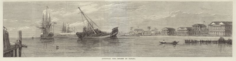 Aspinwall City auf der Landenge von Panama von English School