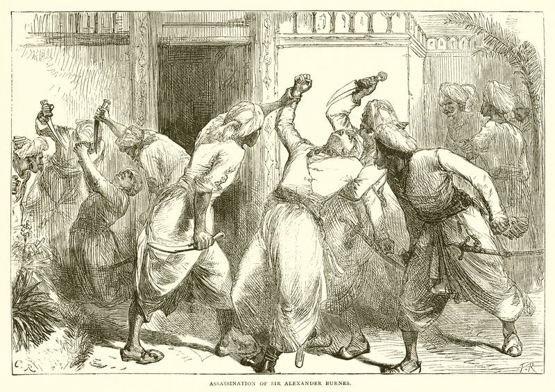Ermordung von Sir Alexander Burnes von English School
