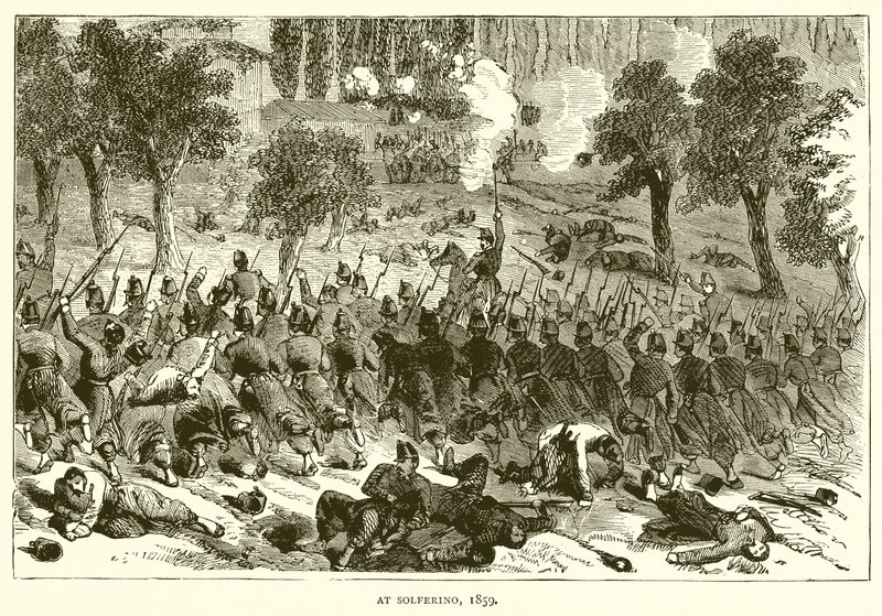 Bei Solferino, 1859 von English School