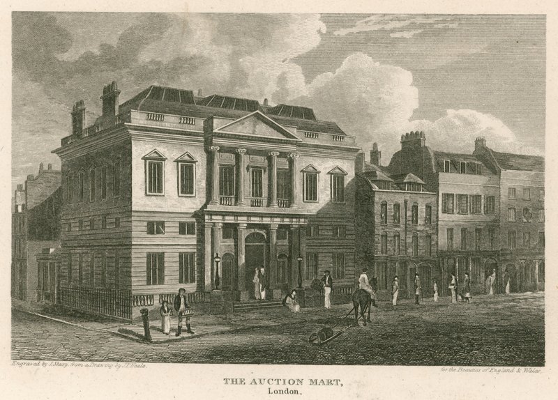 Auktionshaus, St Bartholomews Lane, London von English School