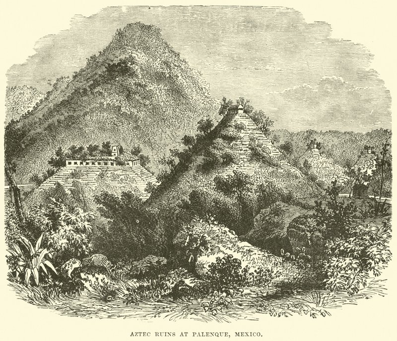 Aztekische Ruinen in Palenque, Mexiko von English School