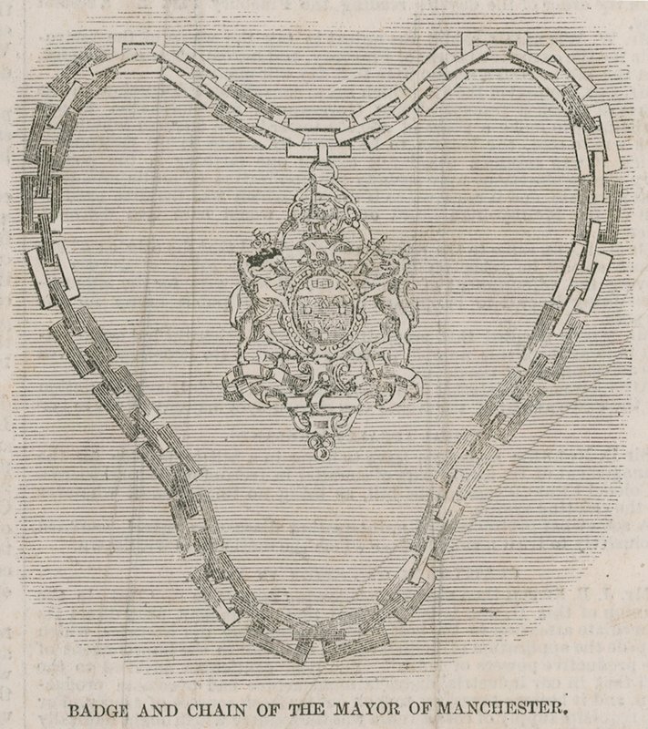 Abzeichen und Kette des Bürgermeisters von Manchester von English School