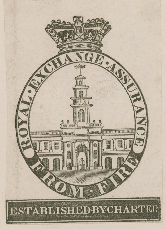 Abzeichen der Royal Exchange Assurance gegen Feuer von English School